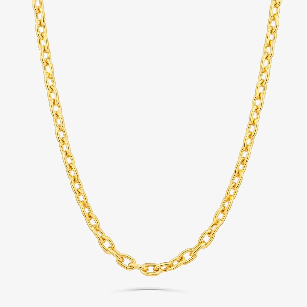 Corrente Malha Cartier em Prata 925 Com Banho De Ouro Amarelo 18k - 40 cm