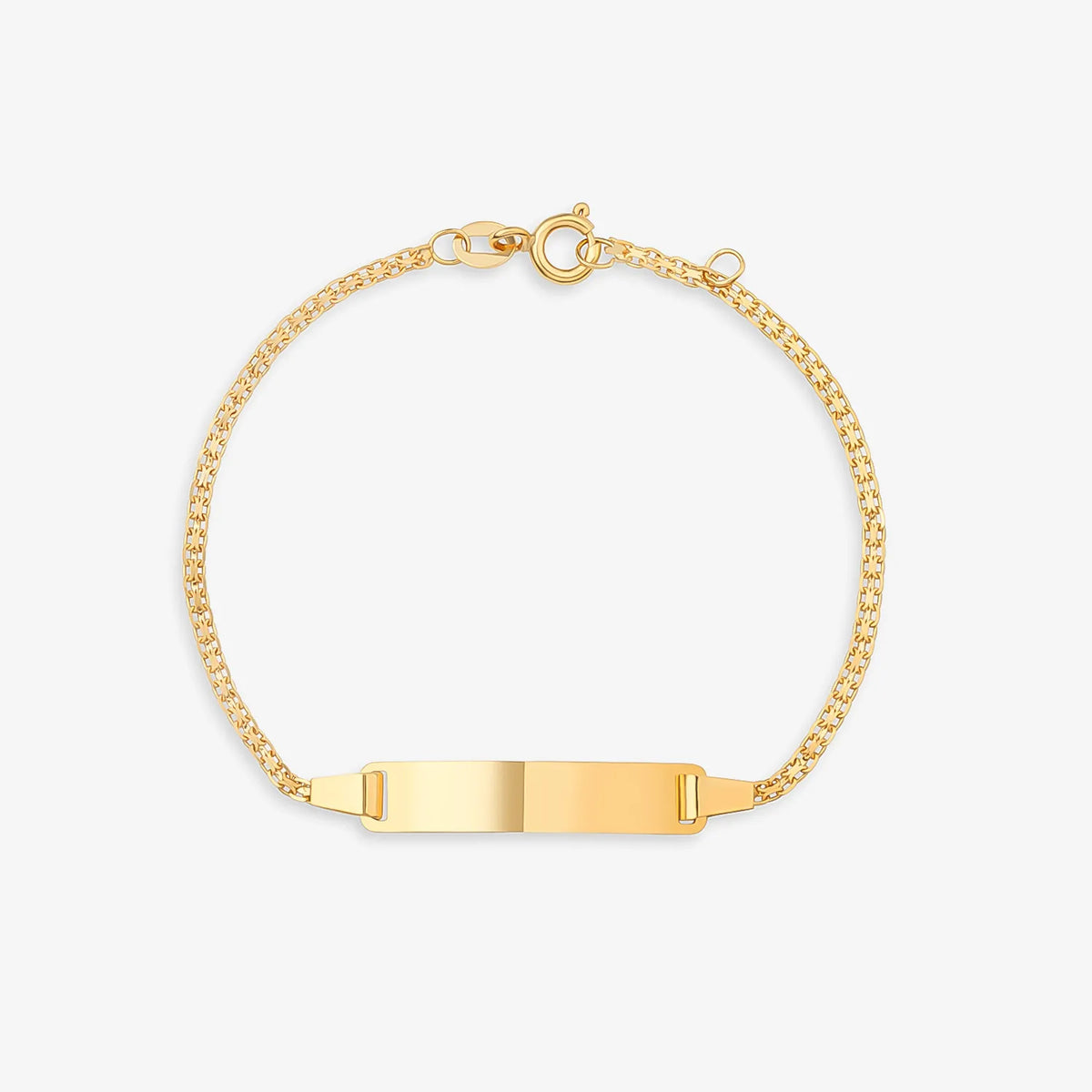 Pulseira Infantil Personalizável em Ouro Amarelo 18K - 13CM