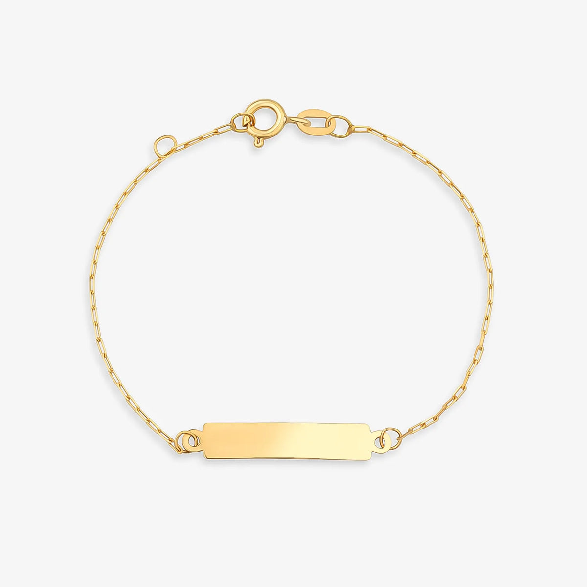 Pulseira Personalizável Infantil em Ouro Amarelo 18K - 13CM